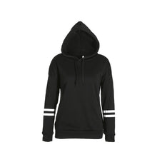 Load image into Gallery viewer, Womens Hoodie Sweatshirt Long Sleeve Striped Print Hooded Collar Lace Up Fashion Simple Jumper Pullover Tops Spring Autumn Women