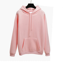 Load image into Gallery viewer, Autumn Winter Fashion Solid color Harajuku Lotus root pink Pullover Thick Loose Women Hoodies Sweatshirts Female Casual