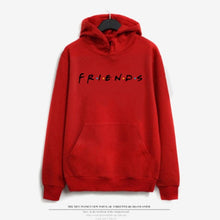 Load image into Gallery viewer, Women Friends Hoodies Harajuku Letters Print Pocket Warm Thicken Pullovers Hip Hop Loose Solid Female Sweatshirts