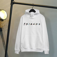 Load image into Gallery viewer, Women Friends Hoodies Harajuku Letters Print Pocket Warm Thicken Pullovers Hip Hop Loose Solid Female Sweatshirts