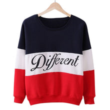 Load image into Gallery viewer, Autumn Spring Women Hoodies Patchwork  Long Sleeve Sweatshirt Fleece Tracksuits Long Sleeve O-neck Pullover Tops
