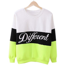 Load image into Gallery viewer, Autumn Spring Women Hoodies Patchwork  Long Sleeve Sweatshirt Fleece Tracksuits Long Sleeve O-neck Pullover Tops