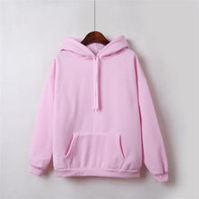 Load image into Gallery viewer, 2019 New Social Harajuku Hoodies For Girls Solid Color Hooded Tops Women's Sweatshirt Long-sleeved Winter Velvet Thickening Coat