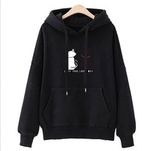 Load image into Gallery viewer, Winter Pullover Sweatshirts Women Cat Kawaii Poleron Mujer 2019 Kangaroo Pocket Hoodie School Korean Streetwear Oversized Hoodie