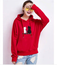 Load image into Gallery viewer, Winter Pullover Sweatshirts Women Cat Kawaii Poleron Mujer 2019 Kangaroo Pocket Hoodie School Korean Streetwear Oversized Hoodie