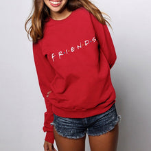 Load image into Gallery viewer, Womens FRIENDS Print Hoody Sweatshirt Ladies Casual Pullover Jumper Tops Loose Letter Comfort Female Coats Outwear